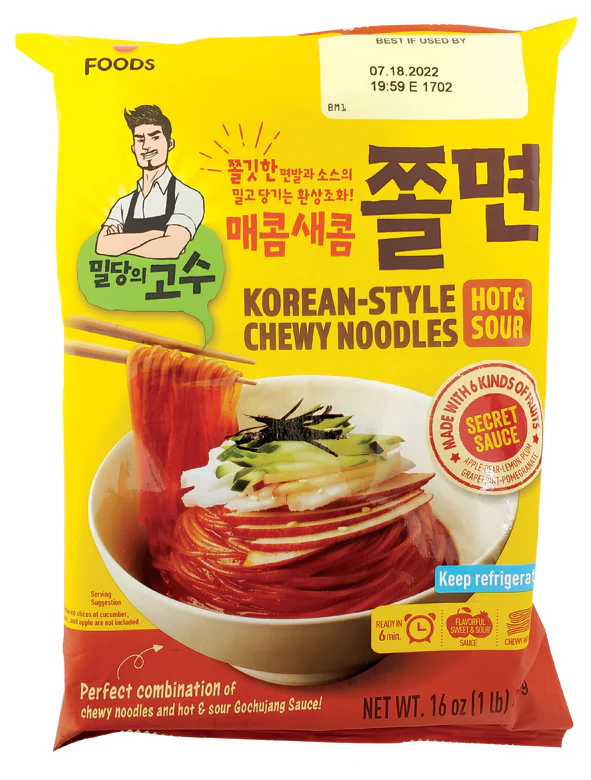 [Local Only ] CJ CHEWY NOODLES HOT SOUR 16oz / CJ 매콤새콤 쫄면 454.4g