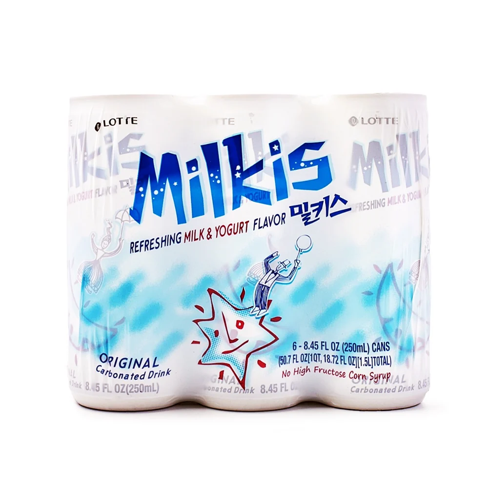 Lotte Milkis Original 8.45fl.oz x 6, 롯데 밀키스 오리지널 250ml x 6