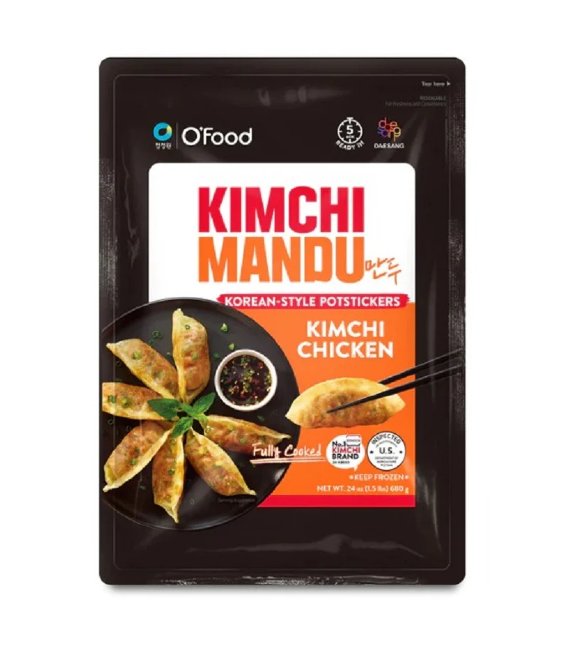 [Local Only] CJO KIMCHI CHICKEN DUMPLINGS 1.5LB, 청정원 김치 치킨만두 1.5LB