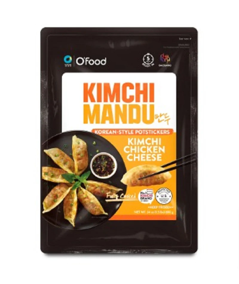 [Local Only] OFOOD KIMCHI CHICKEN CHEESE DUMPLING 1.5LB, 오푸드 김치 치킨치즈 만두 680g