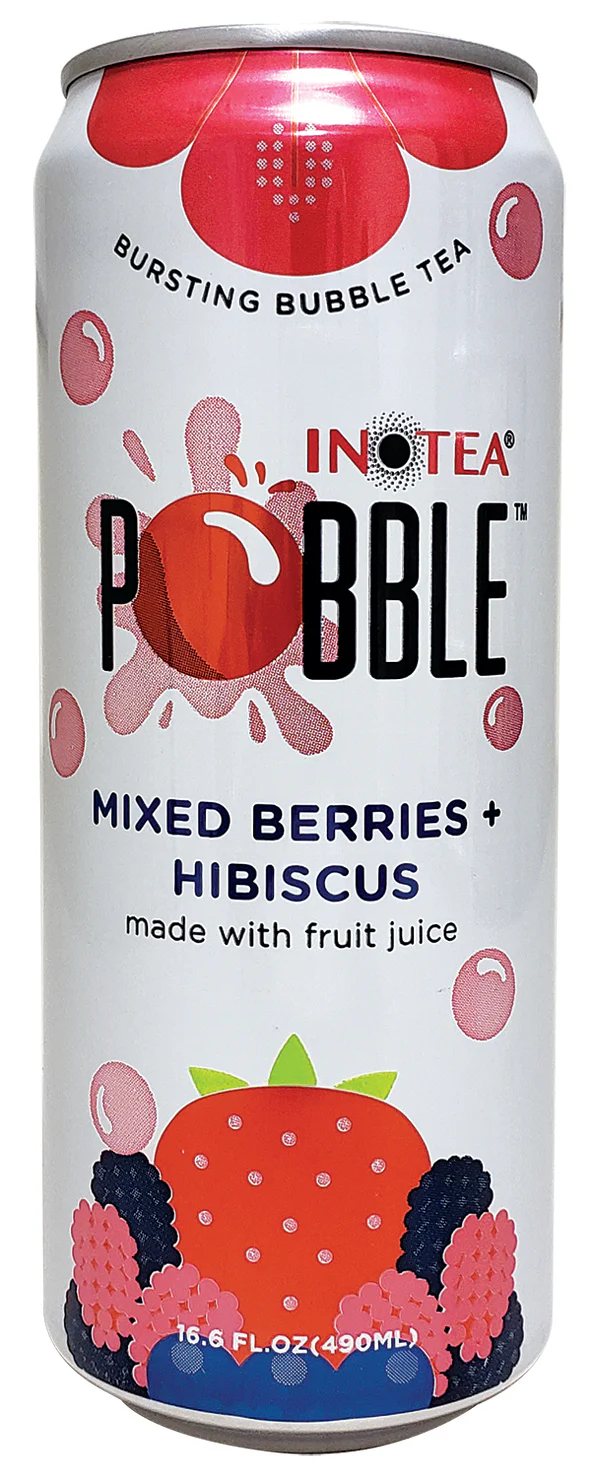 POBBLE MIXED BERRY HIBISCUS 16.6fl.oz, 버블티 베리 히비스커스 490ml