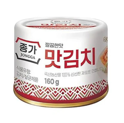 JONGGA KIMCHI CAN 160g , 종가집 깔끔한맛 맛 김치 캔 160g