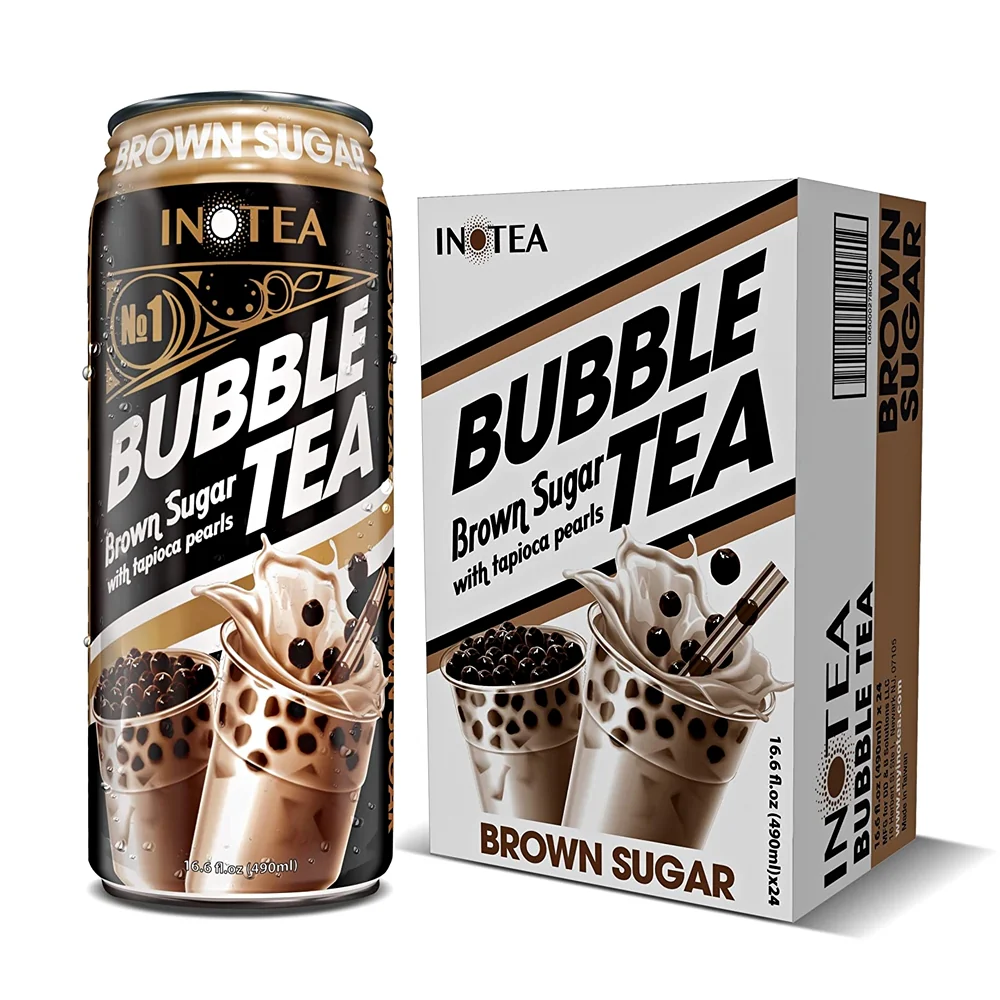 Inotea Bubble Tea Brown Sugar 16.6fl.oz, 버블티 브라운슈가 490ml - Image 2