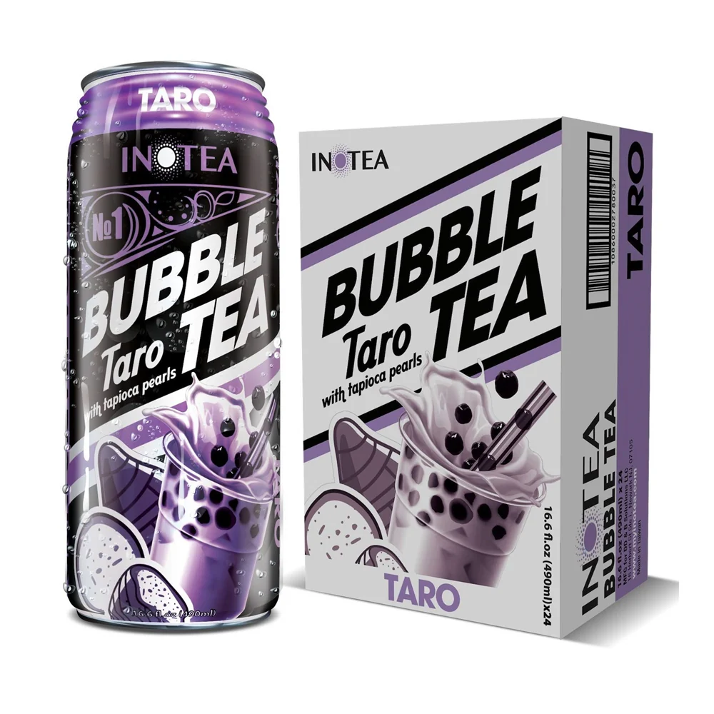 Inotea Bubble Tea Taro 16.6fl.oz, 버블티 타로 490ml - Image 2