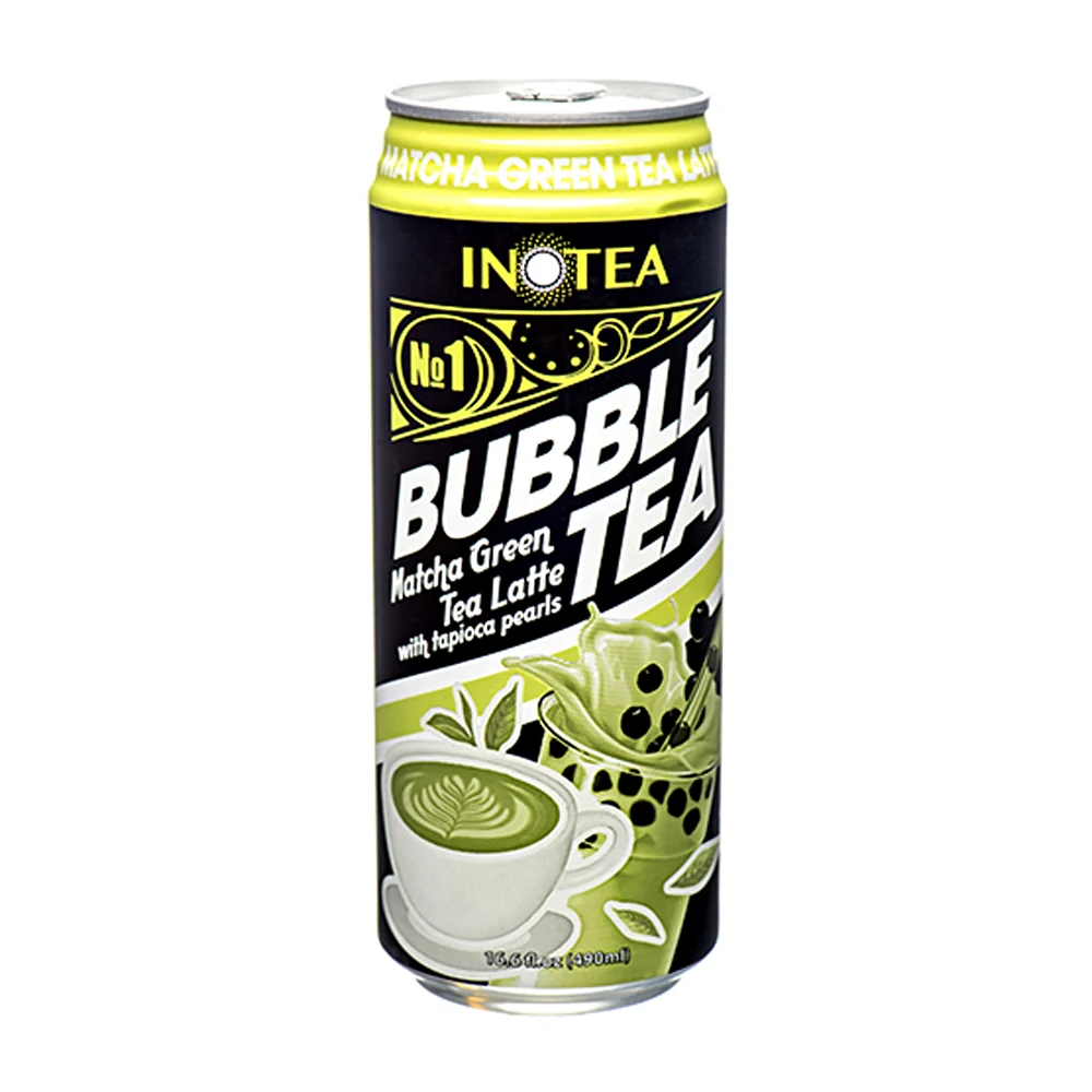 Inotea Bubble Tea Matcha Green Tea Latte 16.6fl.oz, 버블티 마차그린라떼 490ml - Image 3