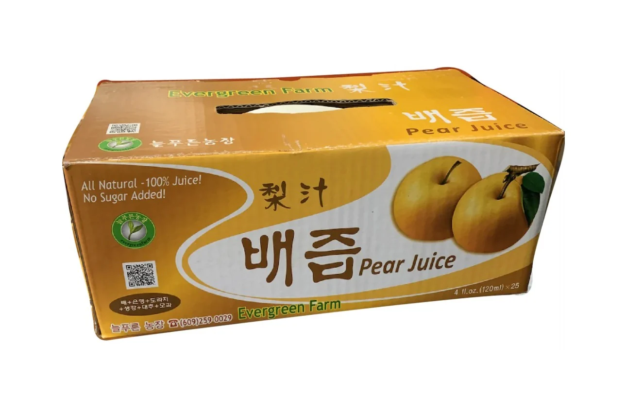 Pear Juice 120ml x 25pk/box , 늘푸른농장 배즙 120ml x 25팩 박스 - Image 2