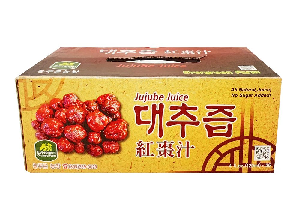 JUJUBE JUICE BOX 120ml x 25PK , 늘푸른농장 대추즙 박스 120ml x 25입