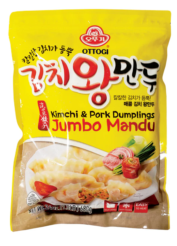 [Local Only] OTTOGI JUMBO DUMPLINGS KIMCHI 1.5LB, 오뚜기 김치 왕만두 680g