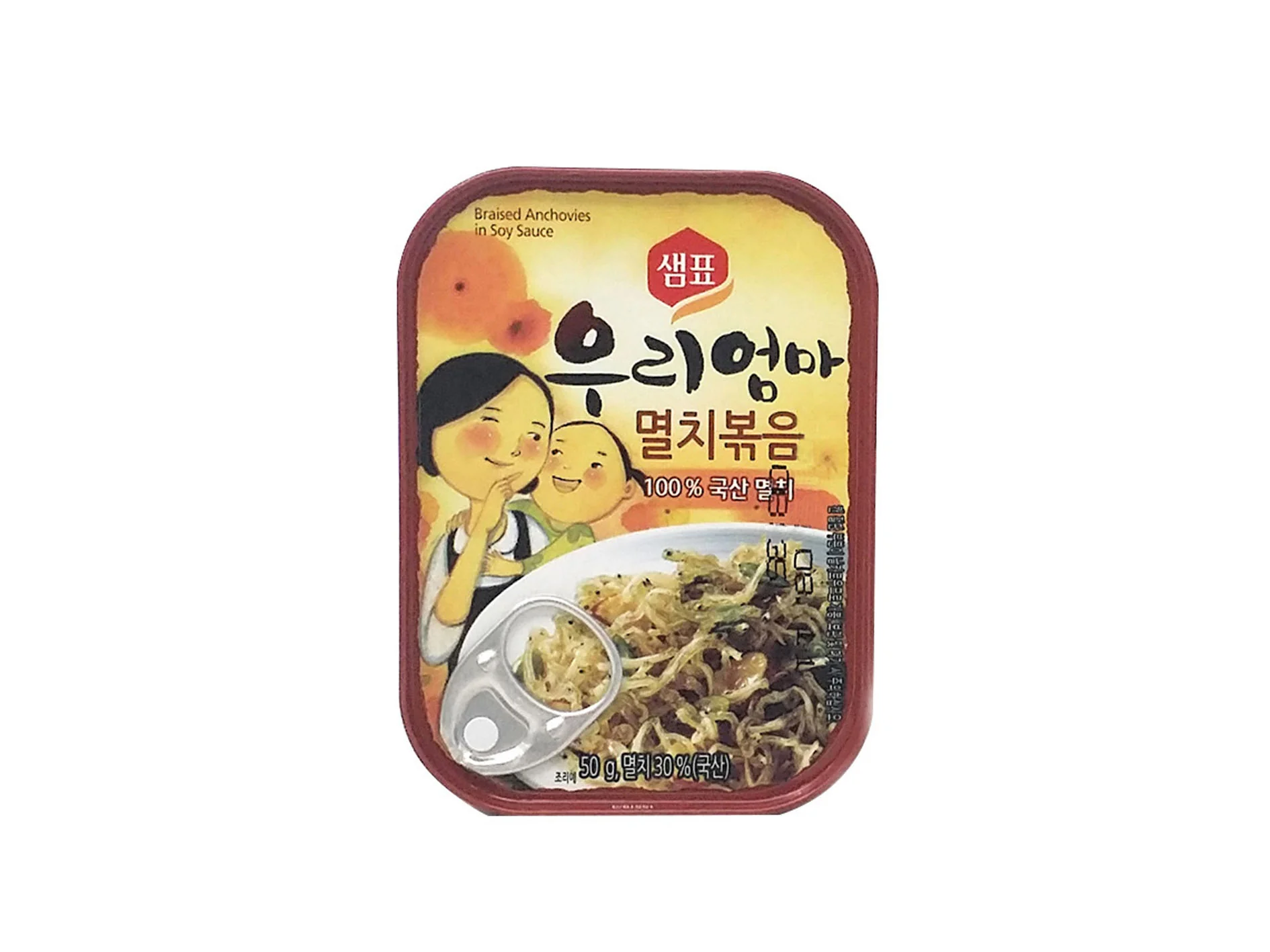Sempio Canned Braised Anchovies In Soy Sauce 1.76oz 샘표 우리엄마 멸치볶음 50g