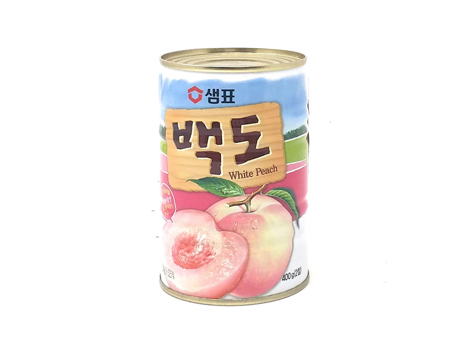 Sempio Canned White Peach Halves 14.11oz 샘표 백도 400g