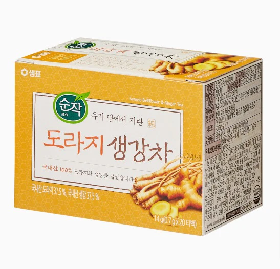 SEMPIO BELLFLOWER  GINGER TEA BAG 20t , 샘표 순작 도라지 생강차 티백 20t