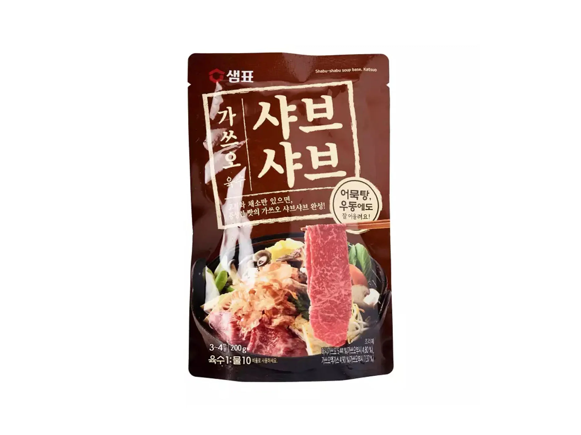 Sempio Shabu-Shabu Soup Base, Katsuo 7.05oz 샘표 가쓰오 샤브샤브 200g