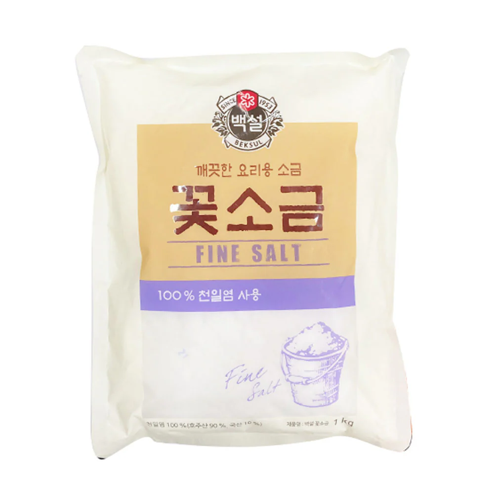 BEKSUL Fine Salt 2.2LB 백설 꽃소금 1kg