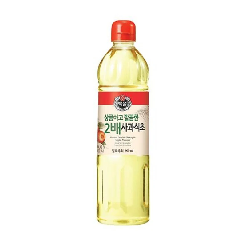 CJ Double strength Apple vinegal 900ml, 백설 2배 사과식초 900ml