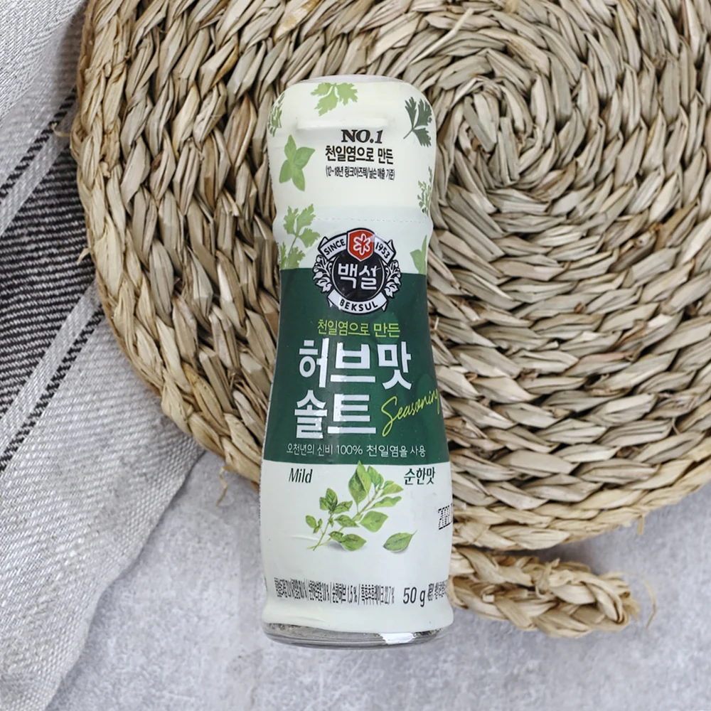 CJ Beksul Seasoning Herb Mixed Sea Salt MILD 1.76oz, CJ 백설 허브맛 솔트 소금 순한맛 50g - Image 2