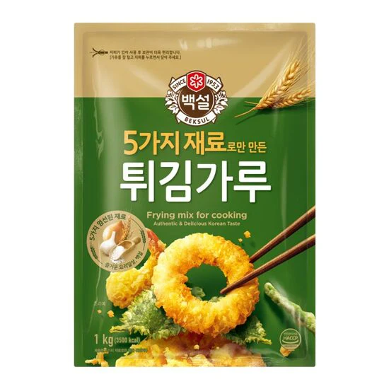 CJ Beksul 5 ingredients Frying Mix 35.27oz, CJ 백설 5가지 재료로만 만든 튀김가루 1kg