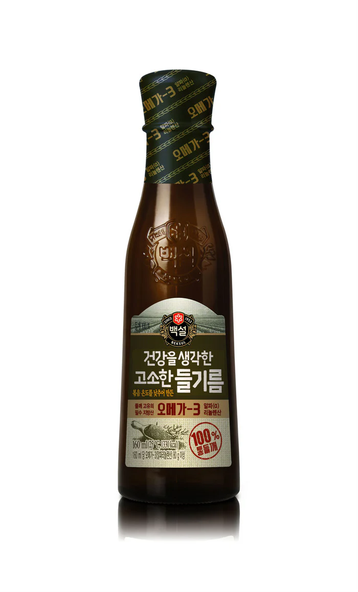 BEKSUL 100% PURE PERILLA OIL 160ml, 백설 고소한 들기름 160ml
