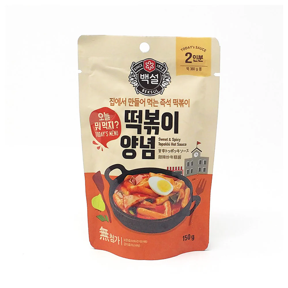 CJ Sweet & Spicy Toppokki Hot Sauce 5.29oz 백설 떡볶이 양념 150g