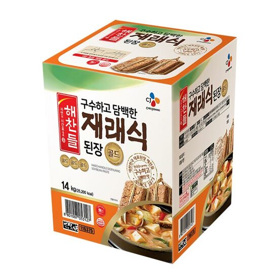 CJ Haechandle Doenjang Soybean Paste 493.84oz, CJ 해찬들 재래식 된장 14kg
