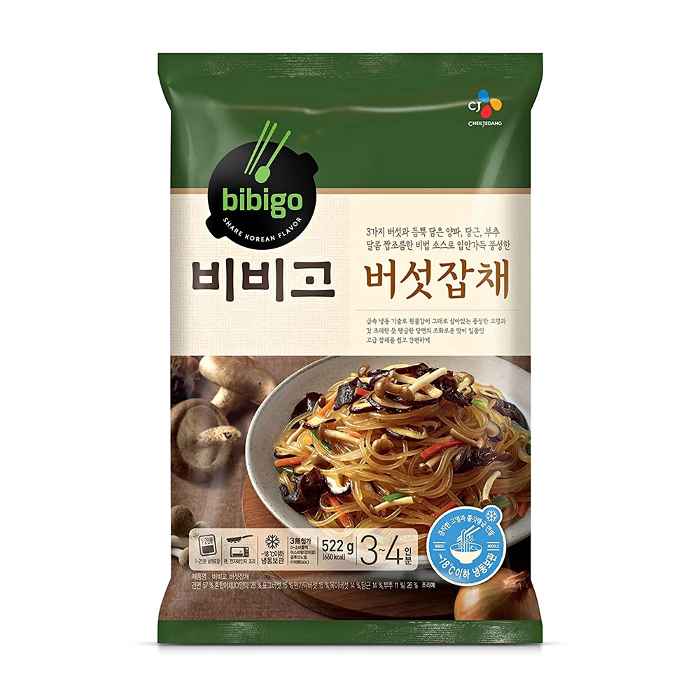[Local Only ] CJ Bibigo Mushroom Japchae 18.41oz, CJ 비비고 버섯잡채 522g