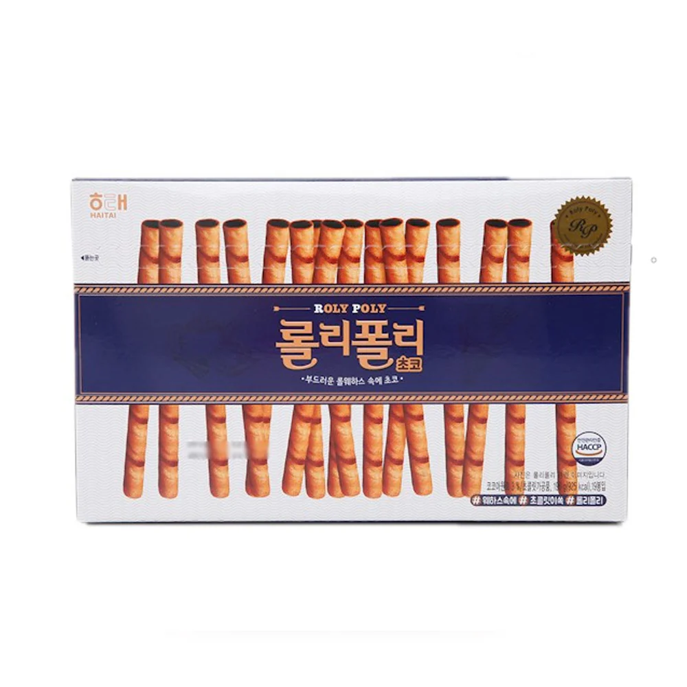 Haitai Rolly Polly Chocolate Biscuit 6.91oz 해태 롤리폴리 196g