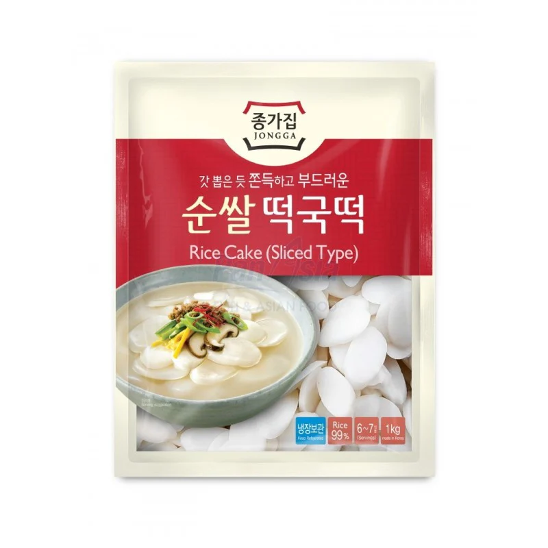 [Mega Fresh] CHONGGA RICE CAKE SLICED 500g, 종가집 순쌀 떡국떡 500g