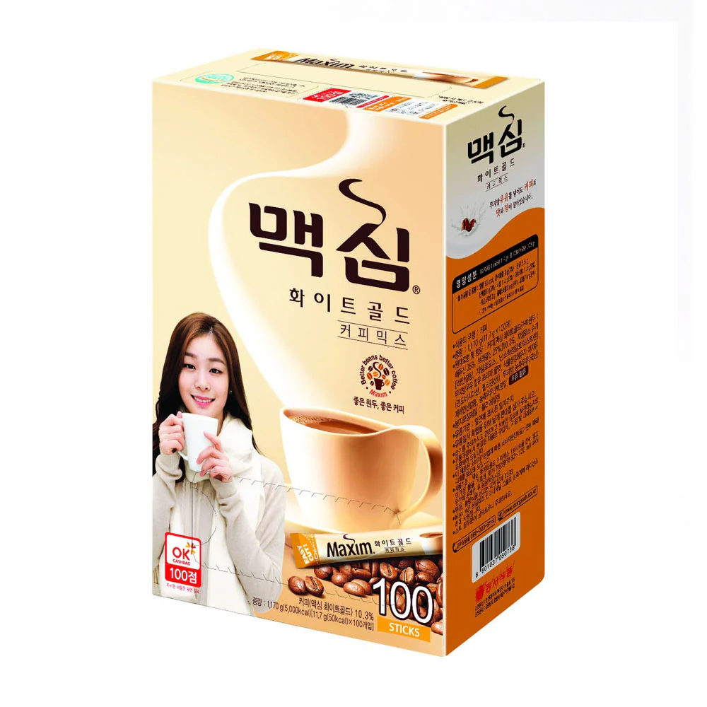 Maxim White Gold Coffee Mix 0.42oz X 100 맥심 화이트골드 커피믹스 11.7gX100