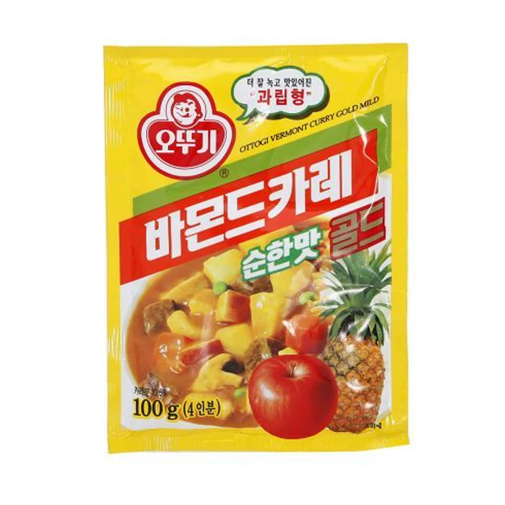 Ottogi Vermont Curry Gold Mild 3.53oz 오뚜기 바몬드 카레 순한맛 골드 100g