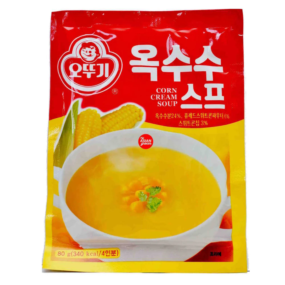Ottogi Corn Cream Soup Mix 2.82oz, 오뚜기 옥수수 스프 80g