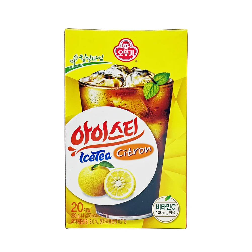 Ottogi Citron Icetea 0.49oz x 20, 오뚜기 아이스티 14g X 20