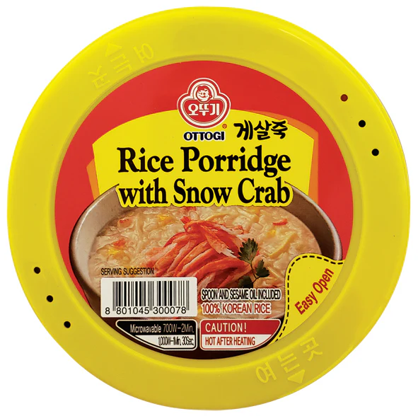 RICE PORRIDGE W/SNOW CRAB 285g 오뚜기 게살죽 285g - Image 2