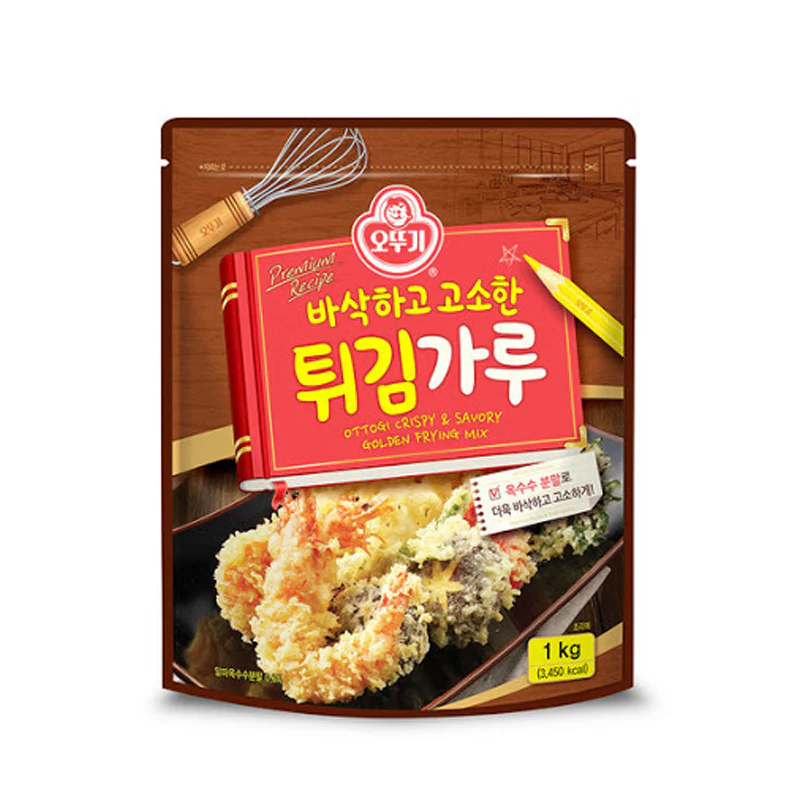 Ottogi Crispy & Savory Golden Frying Mix 35.27oz, 오뚜기 바삭하고 고소한 튀김가루 1kg