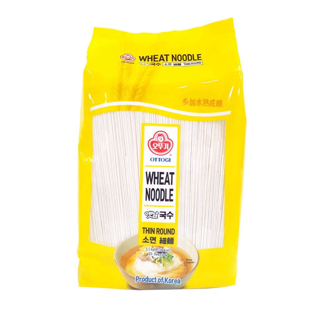 Ottogi Wheat Noodle Thin Round 5.5lb, 오뚜기 옛날국수 소면 2.5kg