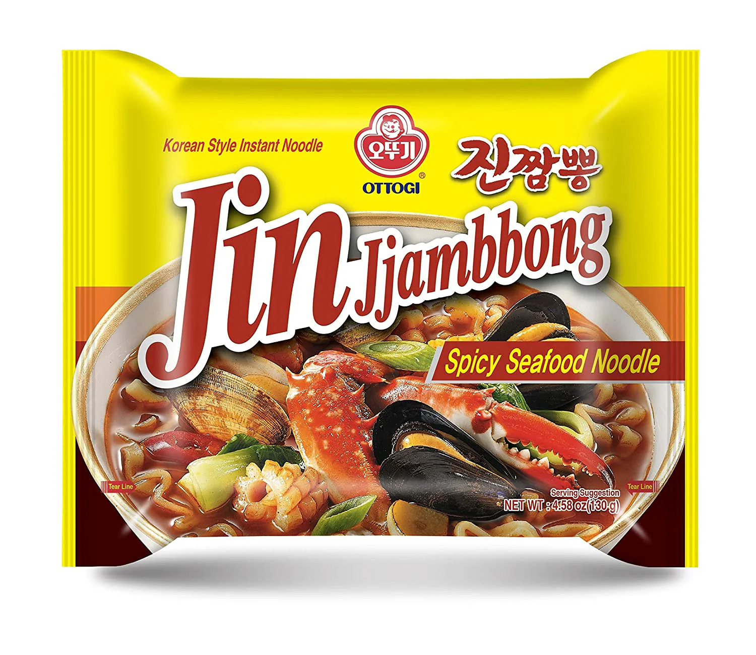 Ottogi Jin Jjambbong Ramyun 4.58oz x 4/ 오뚜기 진짬뽕 130g x 4 - Image 2
