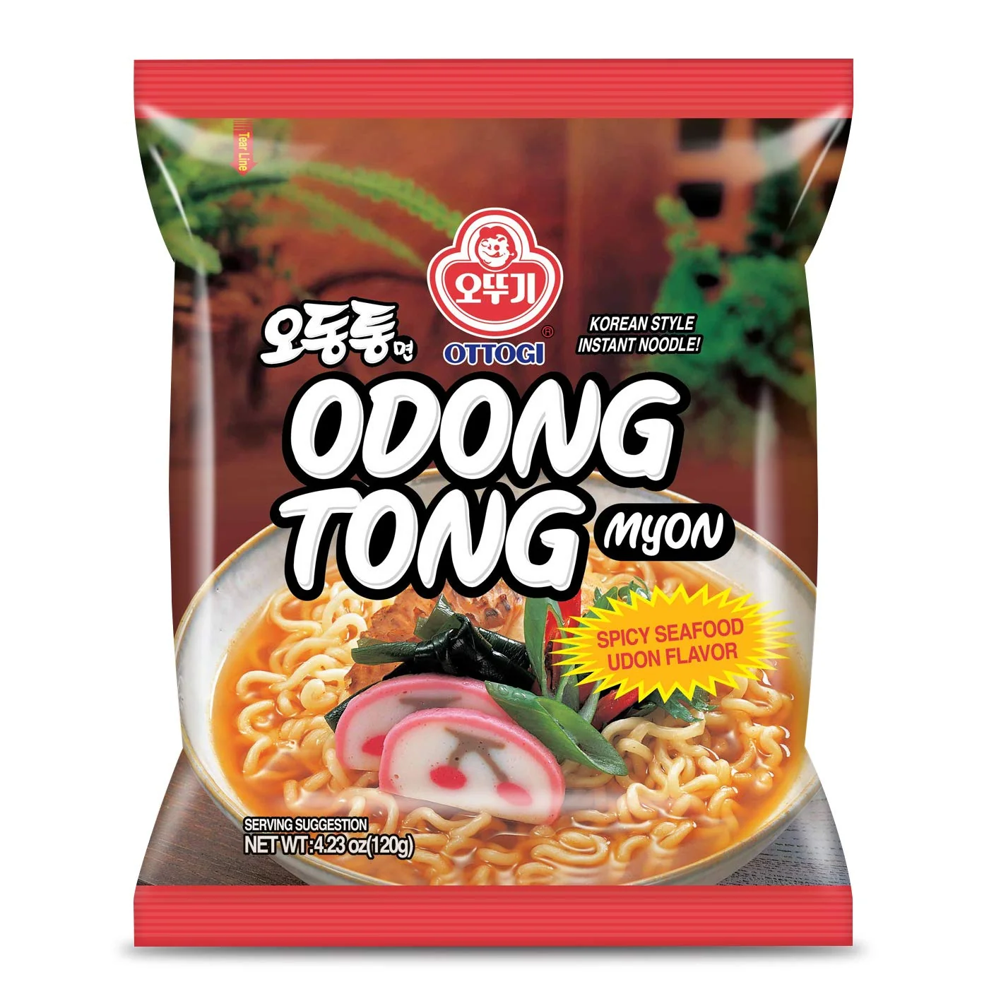 Ottogi Odongtong Myon Ramyun 4.23oz x 4, 오뚜기 오동통면 120g x 4 - Image 2