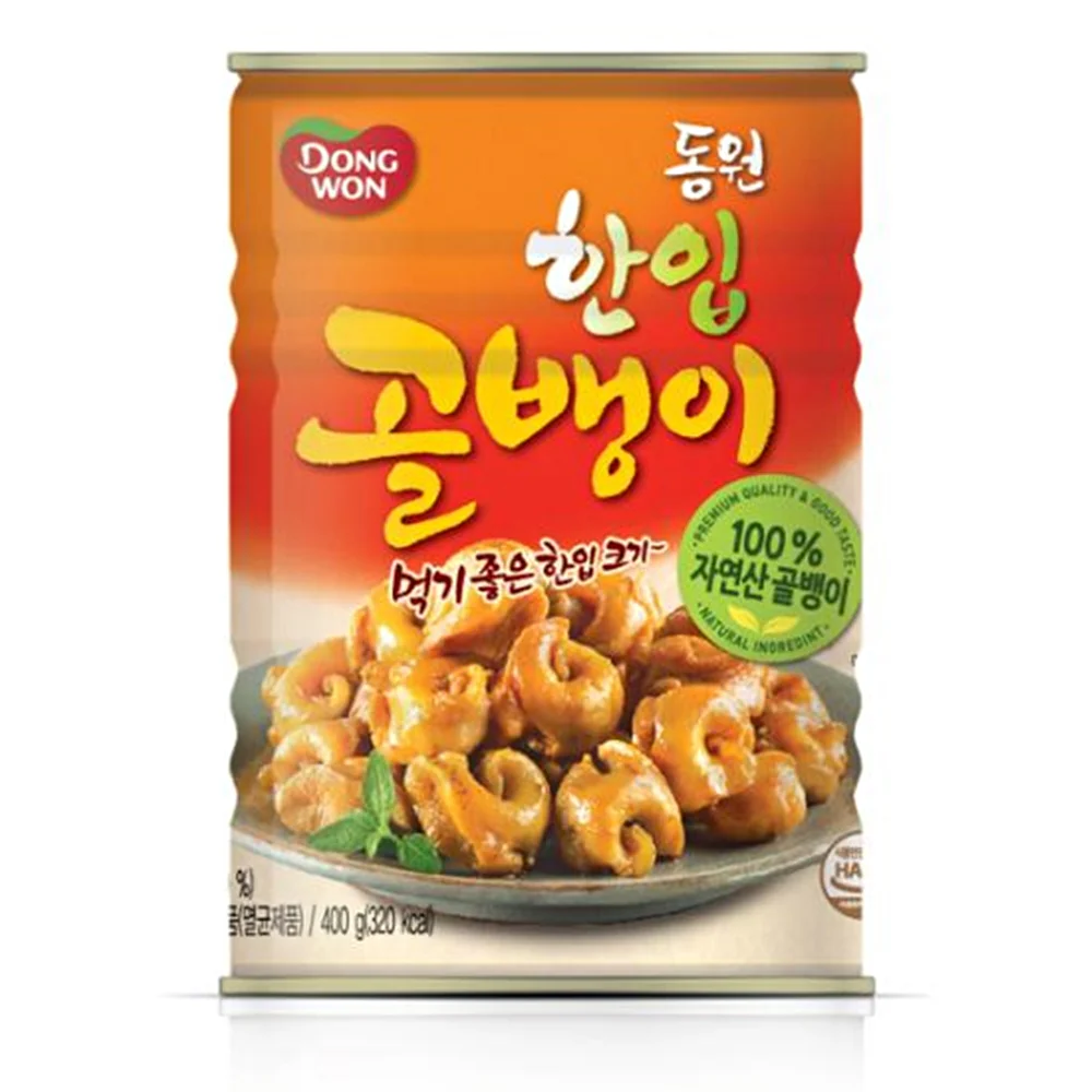 Dongwon Canned Bai-Top Shell 14.1oz, 동원 한입 골뱅이 캔 400g - Image 2