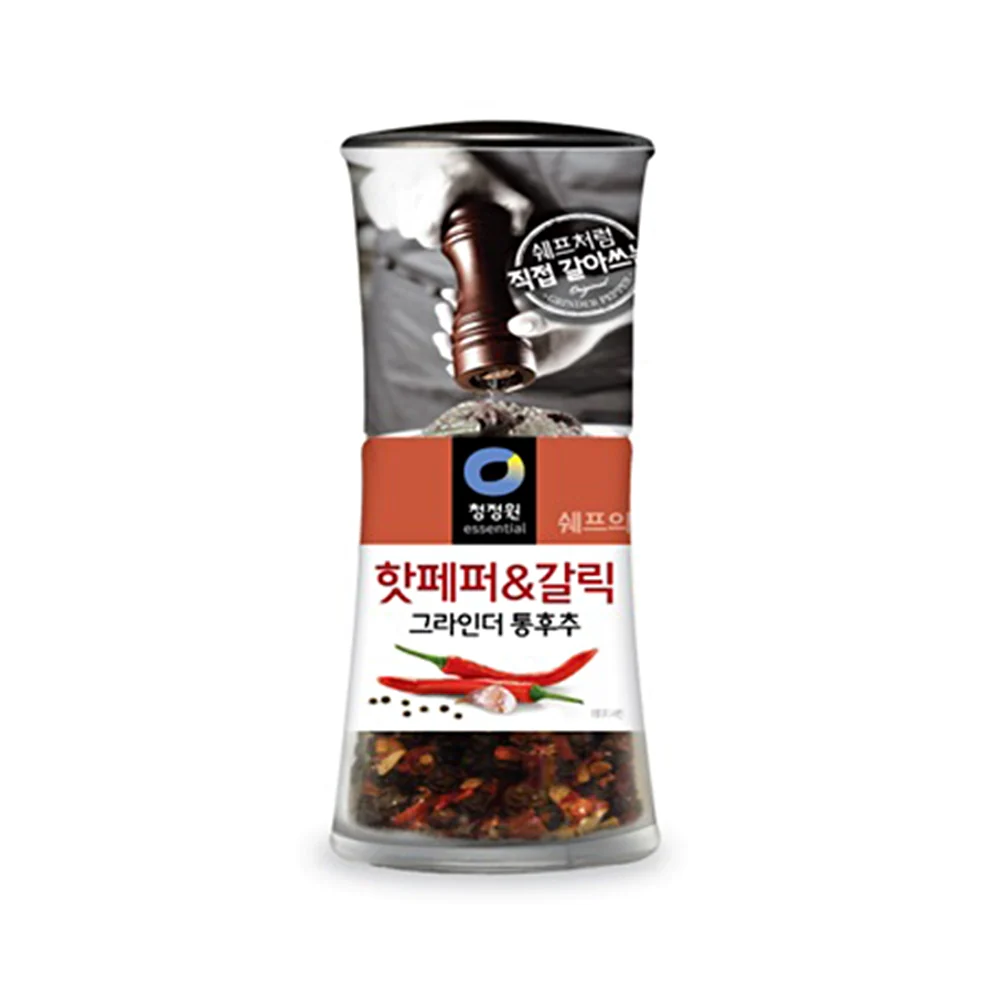 Chung Jung One Pepper Grinder Hot & Garlic 1.06oz, 청정원 핫페퍼 & 갈릭 그라인더 통후추 30g - Image 3