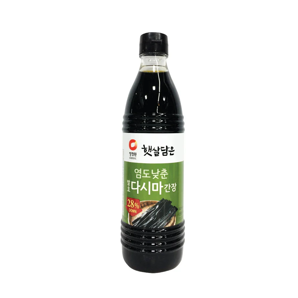 Chung Jung One Less Sodium Seatangle Soy Sauce 840ml 청정원 염도낮춘 발효 다시마간장 840ml