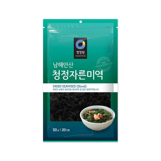 Chung Jung One Dried Seaweed Sliced 1.76oz, 청정원 남해안산 청정 자른 미역 50g