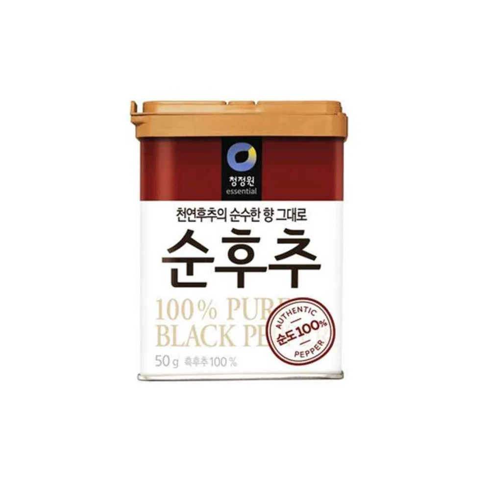 Chung Jung One 100% Pure Black Pepper 1.76oz 청정원 순후추 50g