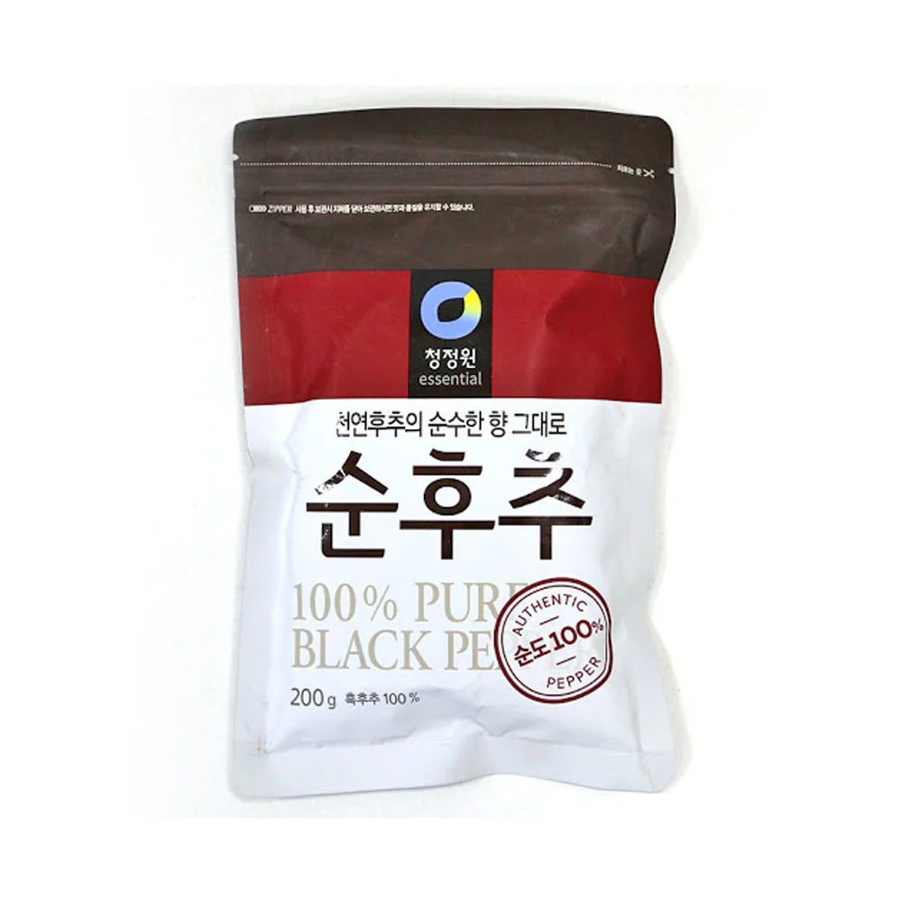 Chung Jung One 100% Pure Black Pepper 7.05oz 청정원 순후추 200g