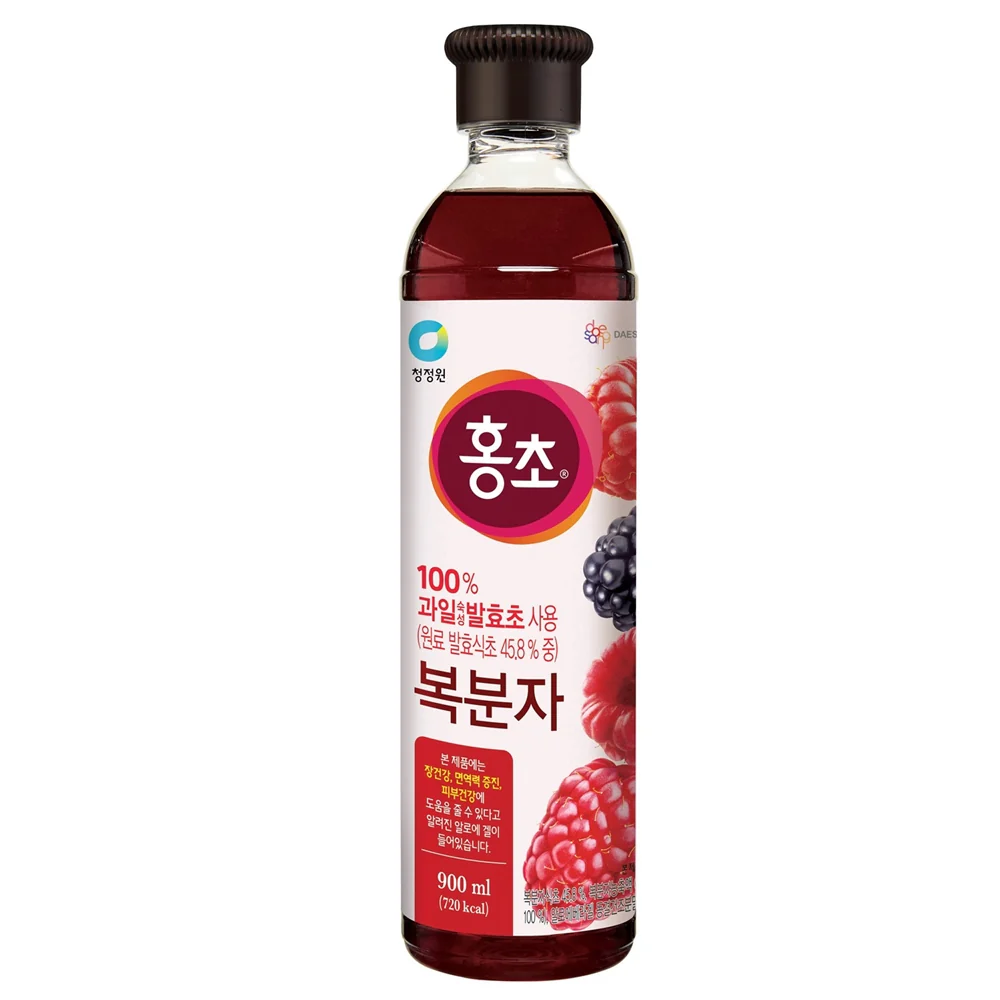 Chung Jung One Hongcho Fruit Vinegar Drink Blackberry 30.4fl.oz/ 청정원 홍초 복분자 900ml