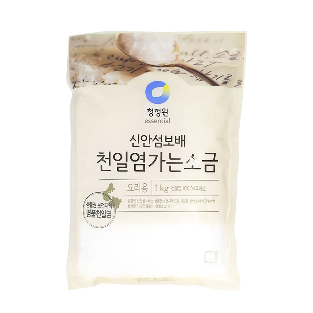 Chung Jung One Natural Fine Salt 2.2Lb 청정원 천일염 가는소금 1kg