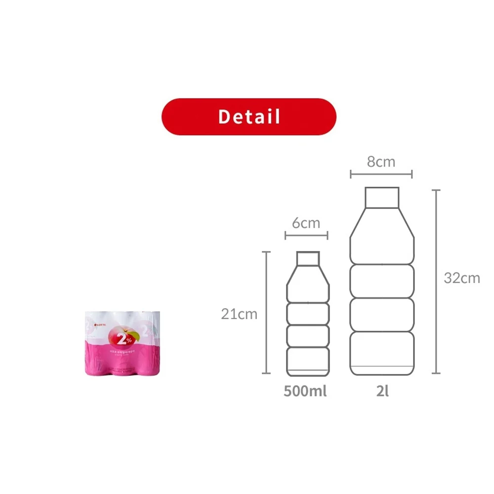 Lotte 2% Peach 8.12fl.oz x 6, 롯데 이프로 부족할때 복숭아 240ml x 6 - Image 4