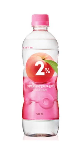 LOTTE 2 PEACH 500ml , 롯데 2% 복숭아 500ml