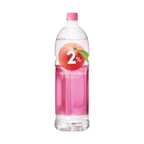 Lotte 2% Peach 52.9fl.oz, 롯데 이프로 부족할때 복숭아 1.5L