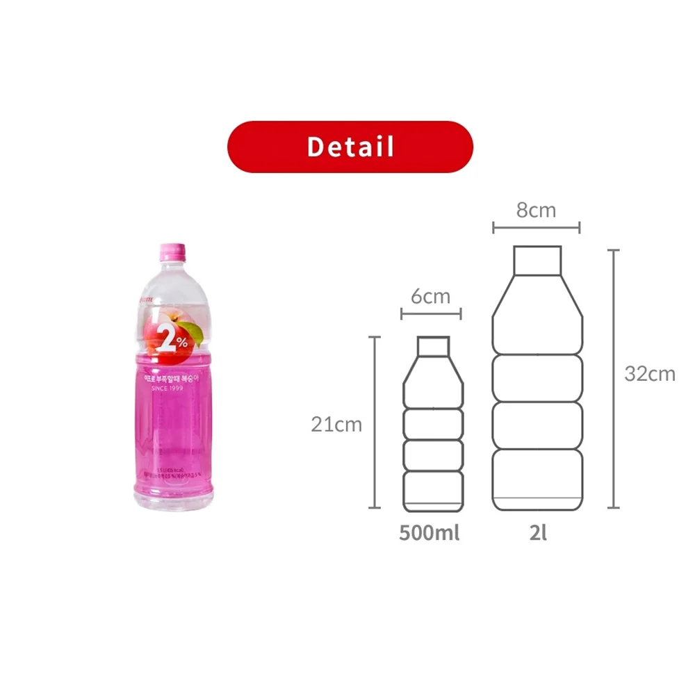 Lotte 2% Peach 52.9fl.oz, 롯데 이프로 부족할때 복숭아 1.5L - Image 4
