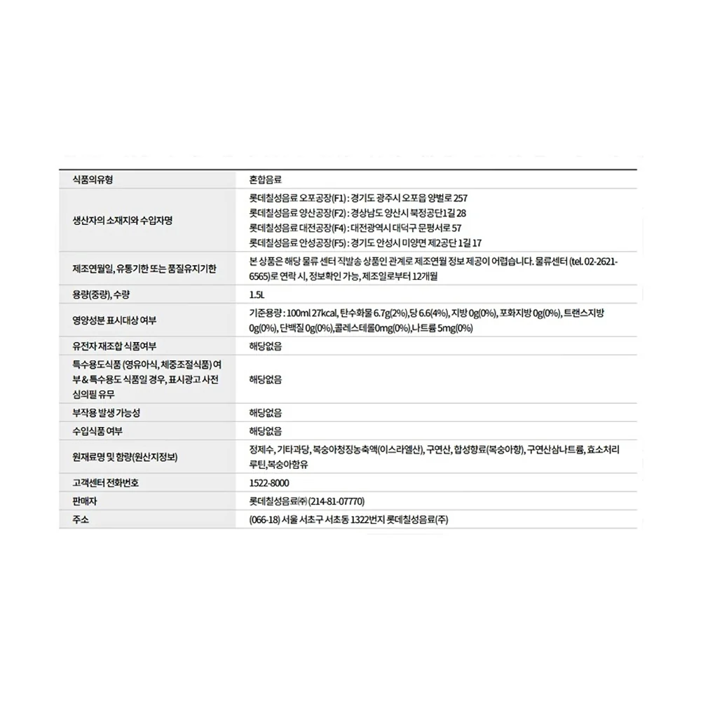 Lotte 2% Peach 52.9fl.oz, 롯데 이프로 부족할때 복숭아 1.5L - Image 5