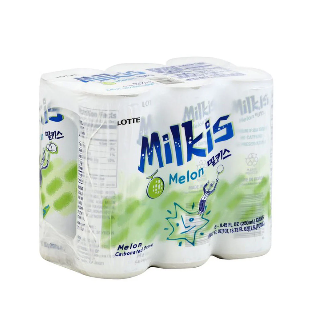 Lotte Milkis Melon 8.45fl.oz x 6, 롯데 밀키스 멜론 250ml x 6 - Image 3