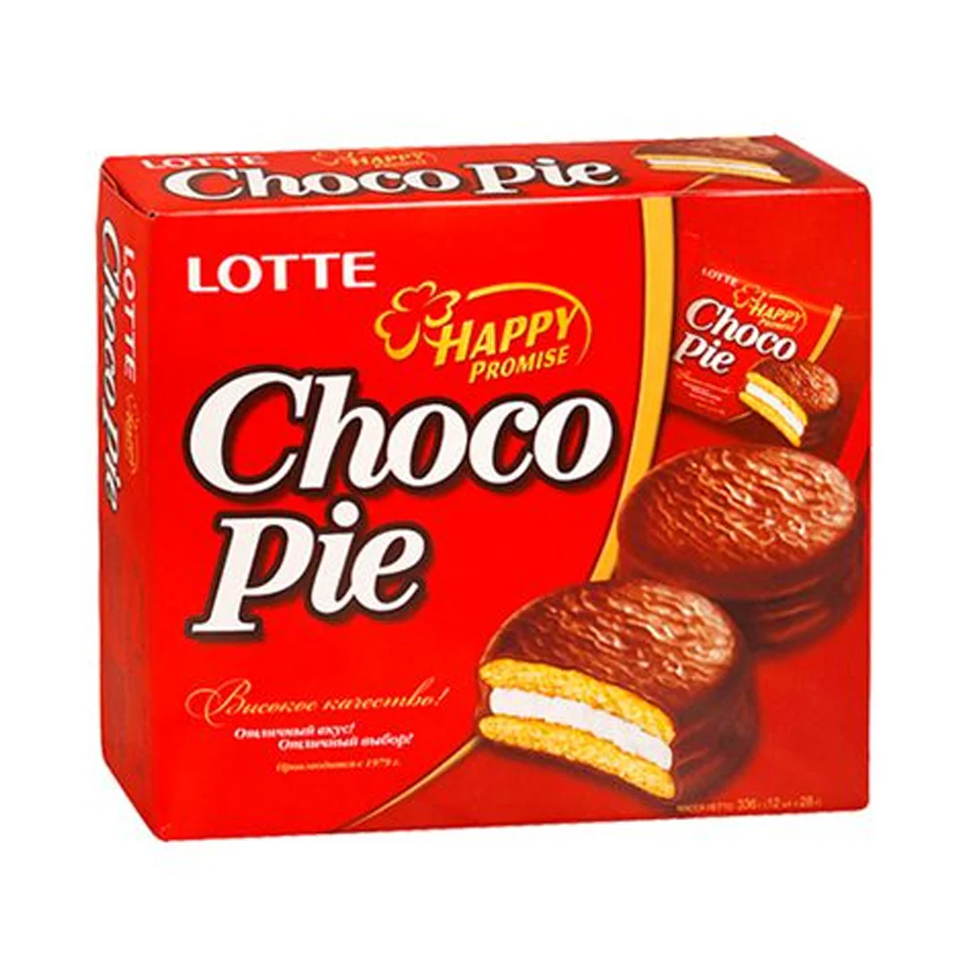 Lotte Choco Pie 12 pcs, 롯데 초코파이 336g - Image 3